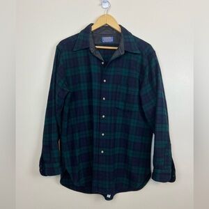 VINTAGE PENDLETON 60’s 100% WOOL PLAID BOARD SHIRT AUTHENTIC BLACK WATCH TARTAN